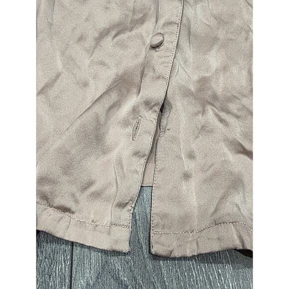 Journelle Women's 100% Silk Pajama shirt long sleeve pink Top Size M A003594 - Picture 5 of 11